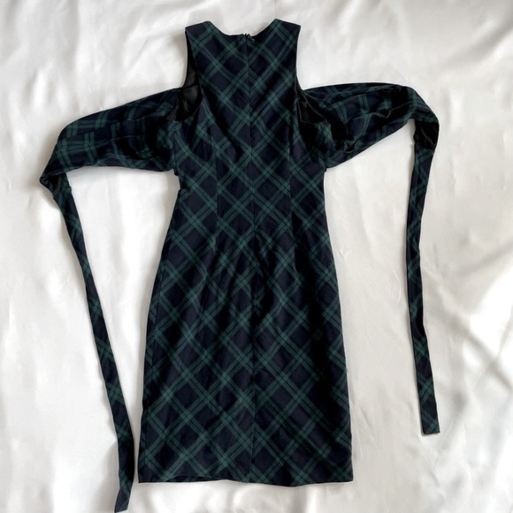 DO+BE Dress Women’s Cutout Wrap Midi Tartan ‘Plaid Behavior' Small - Picture 8 of 16